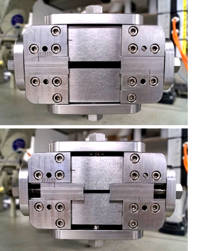 Mouthpiece for the production of ExCRC cross sections with variable width from 60 to 30 mm